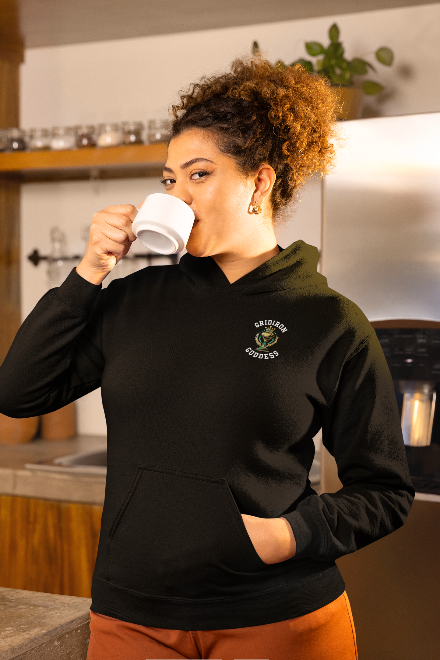 Organic Cotton Gridiron Goddess Hoodie